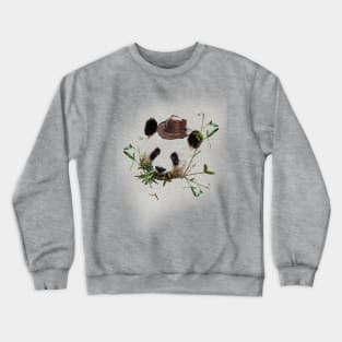 panda animal cowboy cute Crewneck Sweatshirt